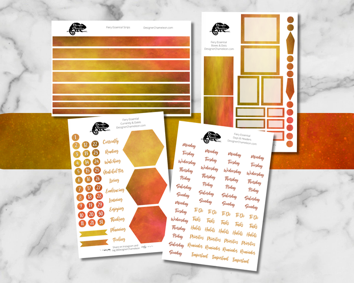 Fiery Essentials Stickers