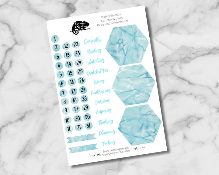 Watery Essentials Stickers