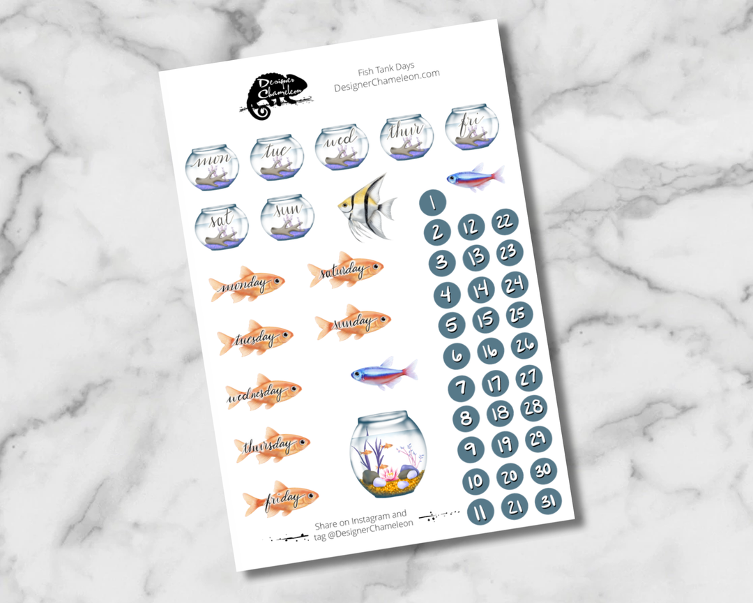 Fish Tank Sticker Collection