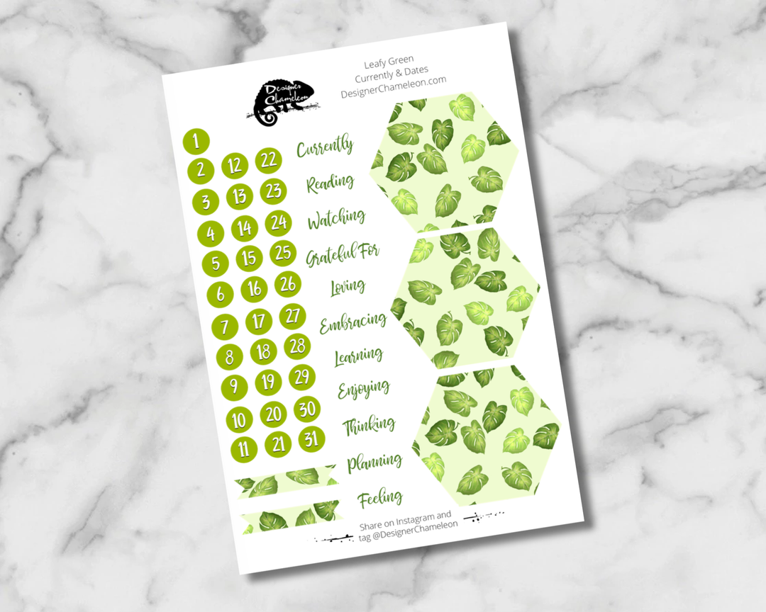 Leafy Green Essentials Stickers