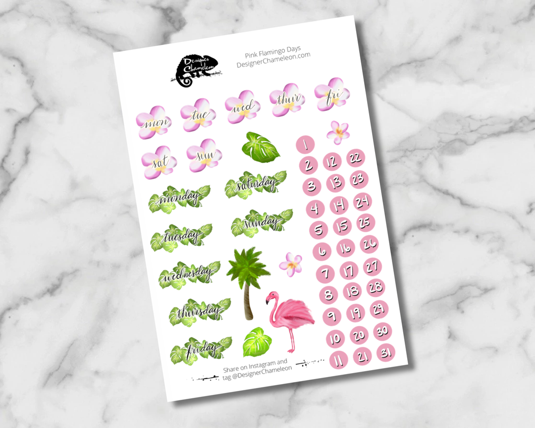 Pink Flamingo Sticker Collection