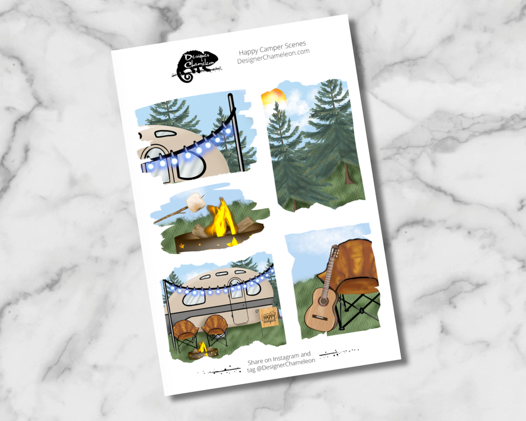 Happy Camper Sticker Collection