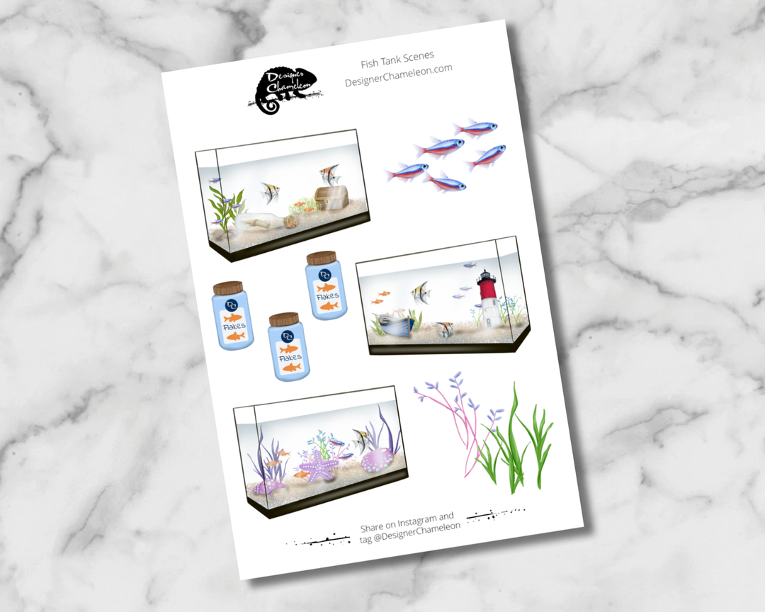 Fish Tank Sticker Collection