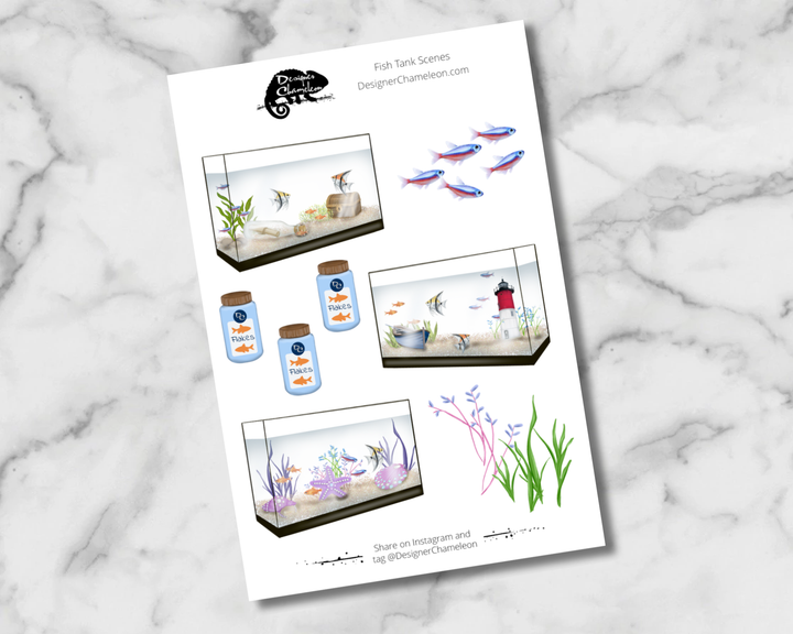 Fish Tank Sticker Collection