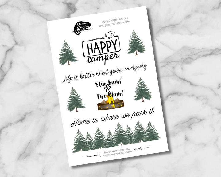 Happy Camper Sticker Collection