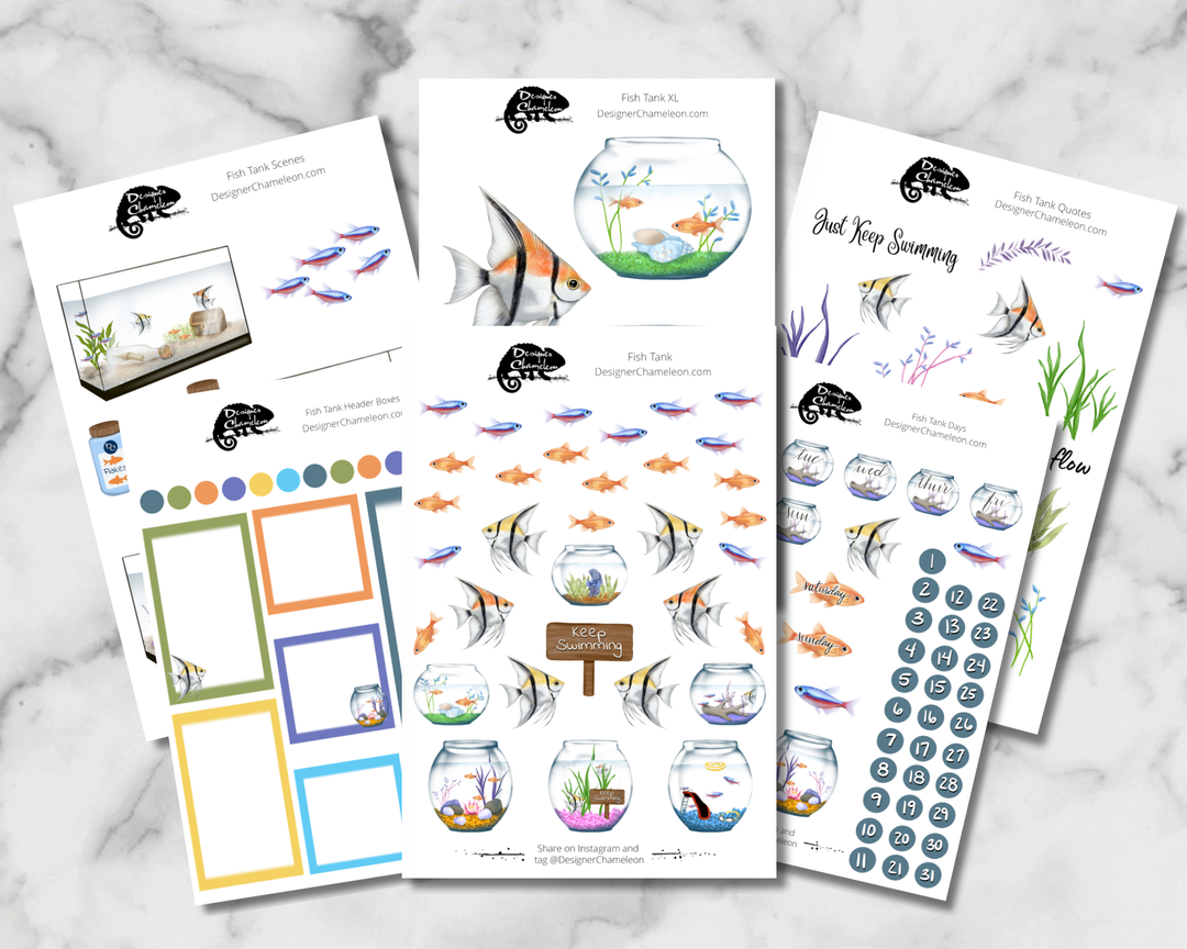 Fish Tank Sticker Collection