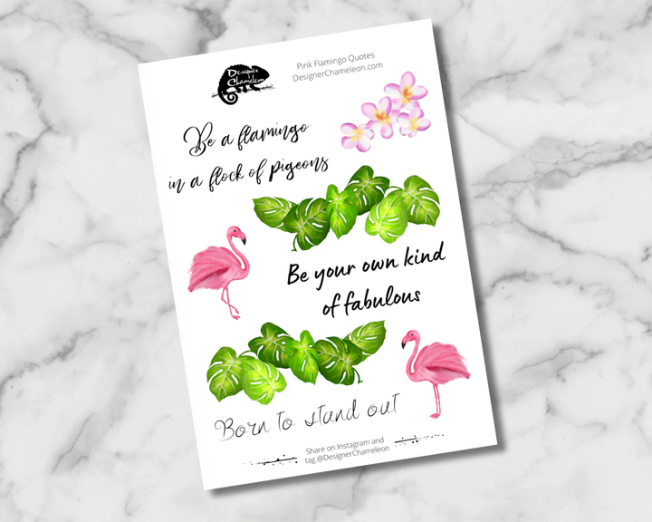 Pink Flamingo Sticker Collection