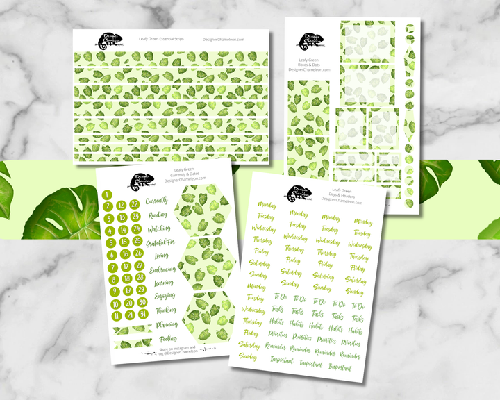 Leafy Green Essentials Stickers