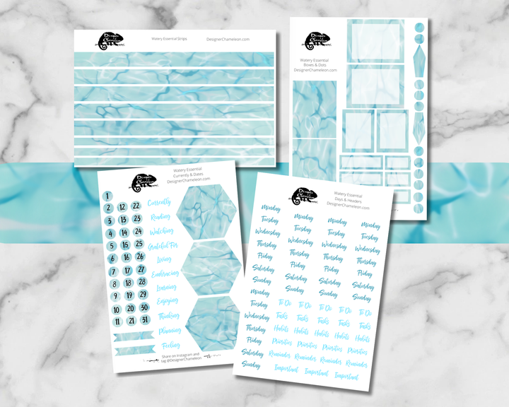 Watery Essentials Stickers
