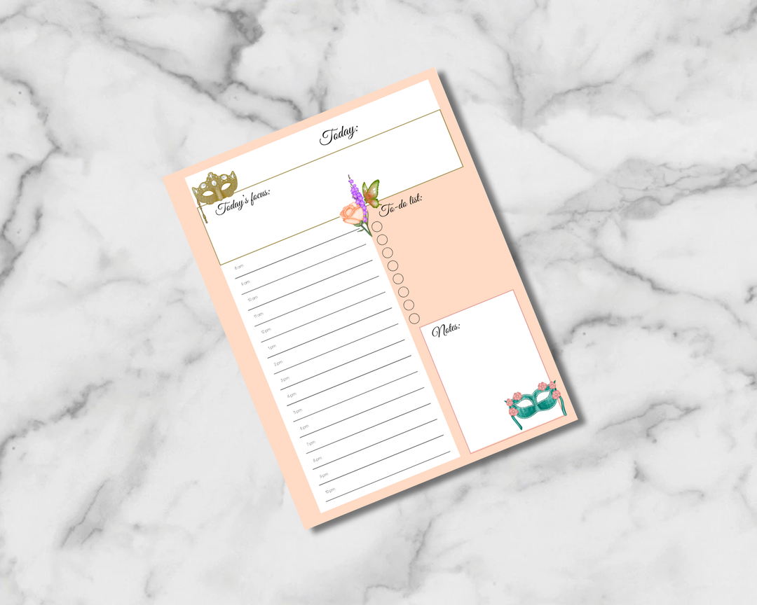 Masquerade Planner Inserts