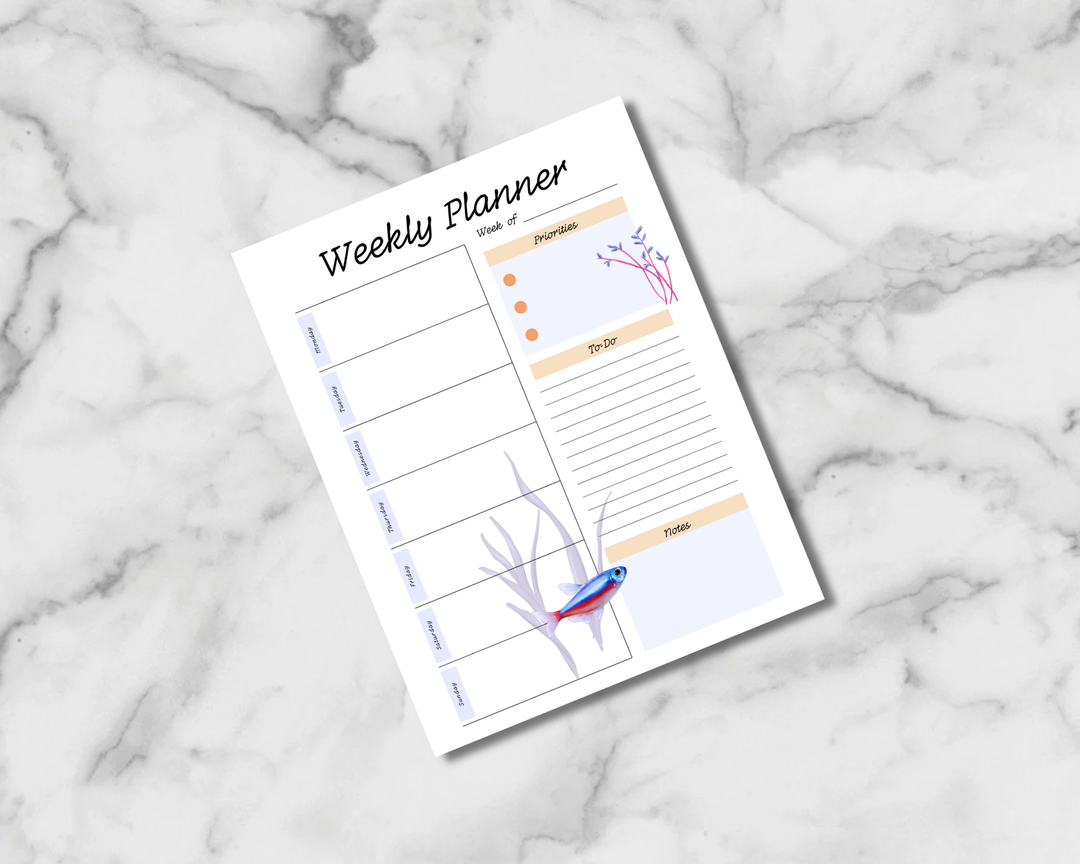 Fish Tank Planner Inserts