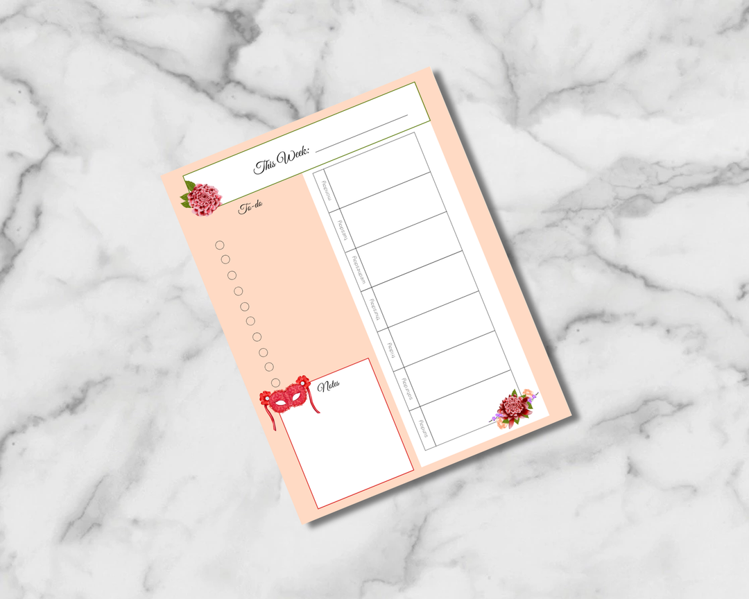 Masquerade Planner Inserts