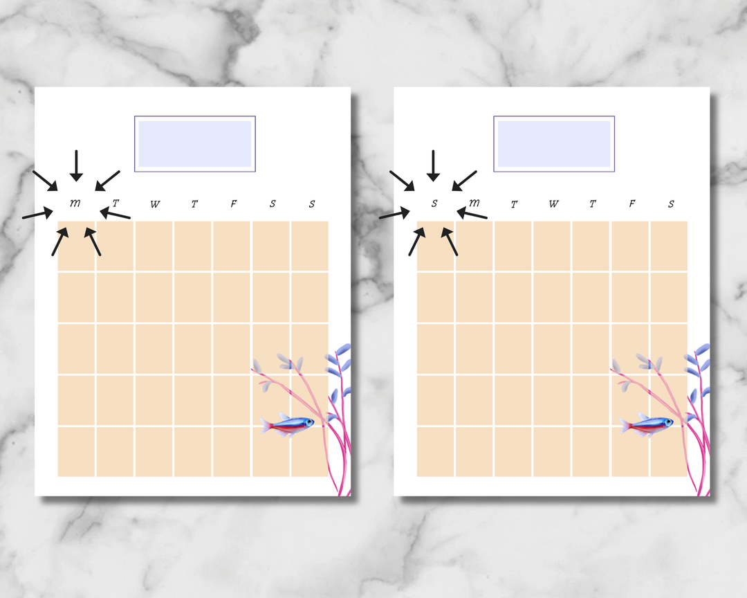 Fish Tank Planner Inserts