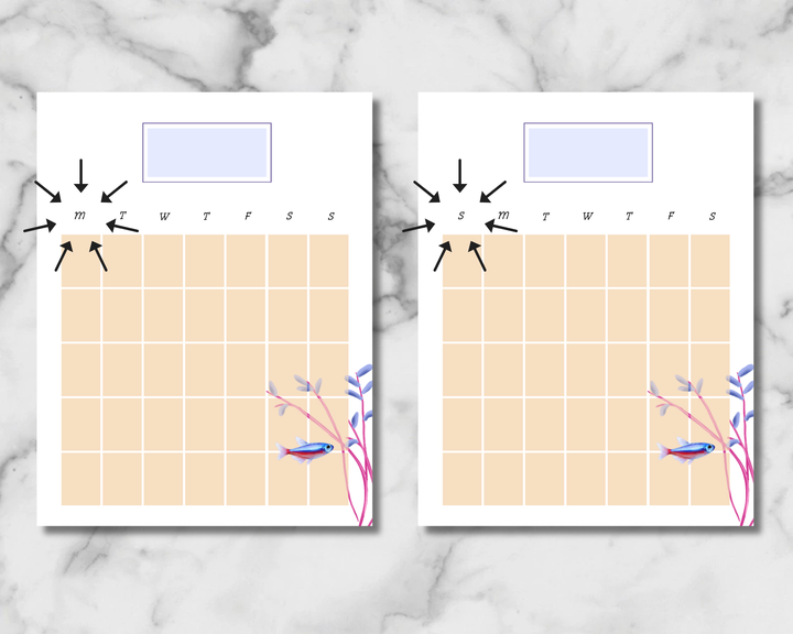 Fish Tank Planner Inserts