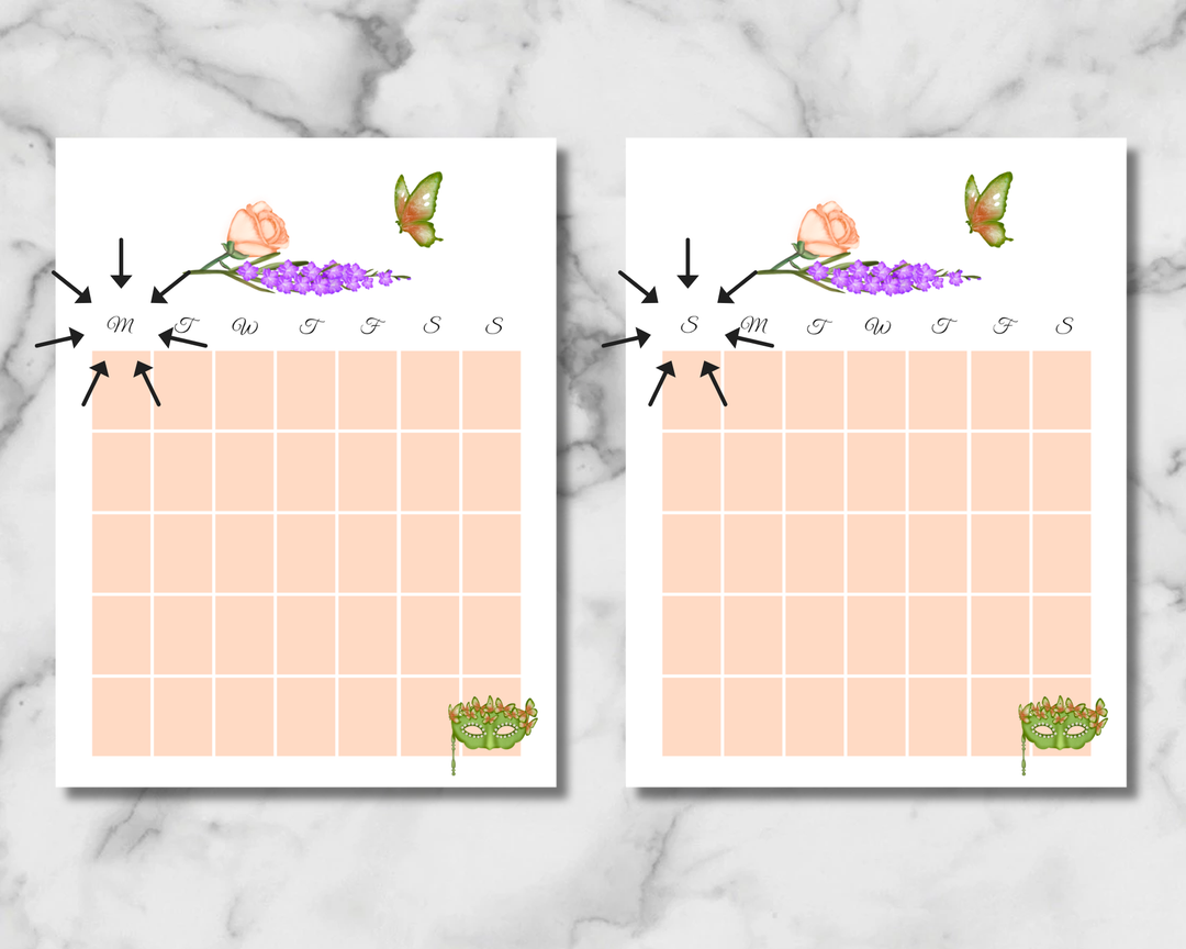 Masquerade Planner Inserts