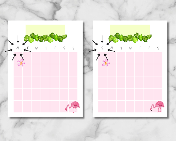 Pink Flamingo Planner Inserts