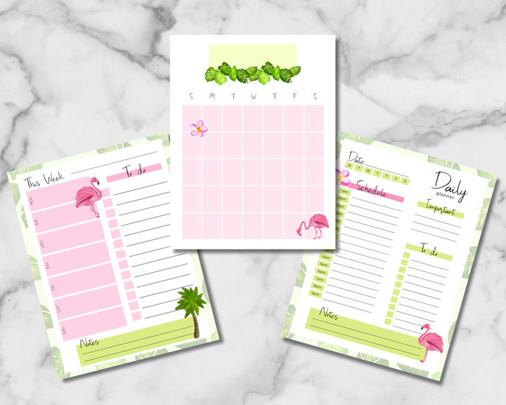 Pink Flamingo Planner Inserts