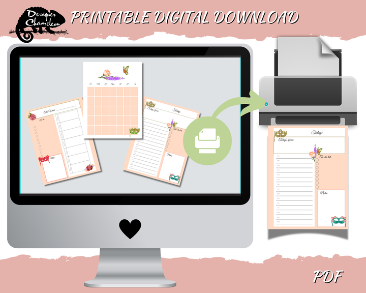 DIGITAL Masquerade Planner Inserts