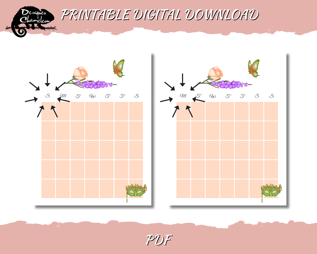 DIGITAL Masquerade Planner Inserts