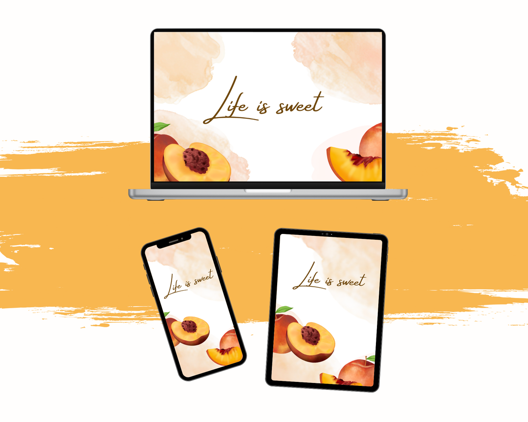 DIGITAL Just Peachy Screen Wallpaper Backgrounds