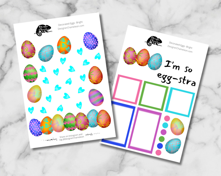 Decorated Eggs Bright Sticker Set