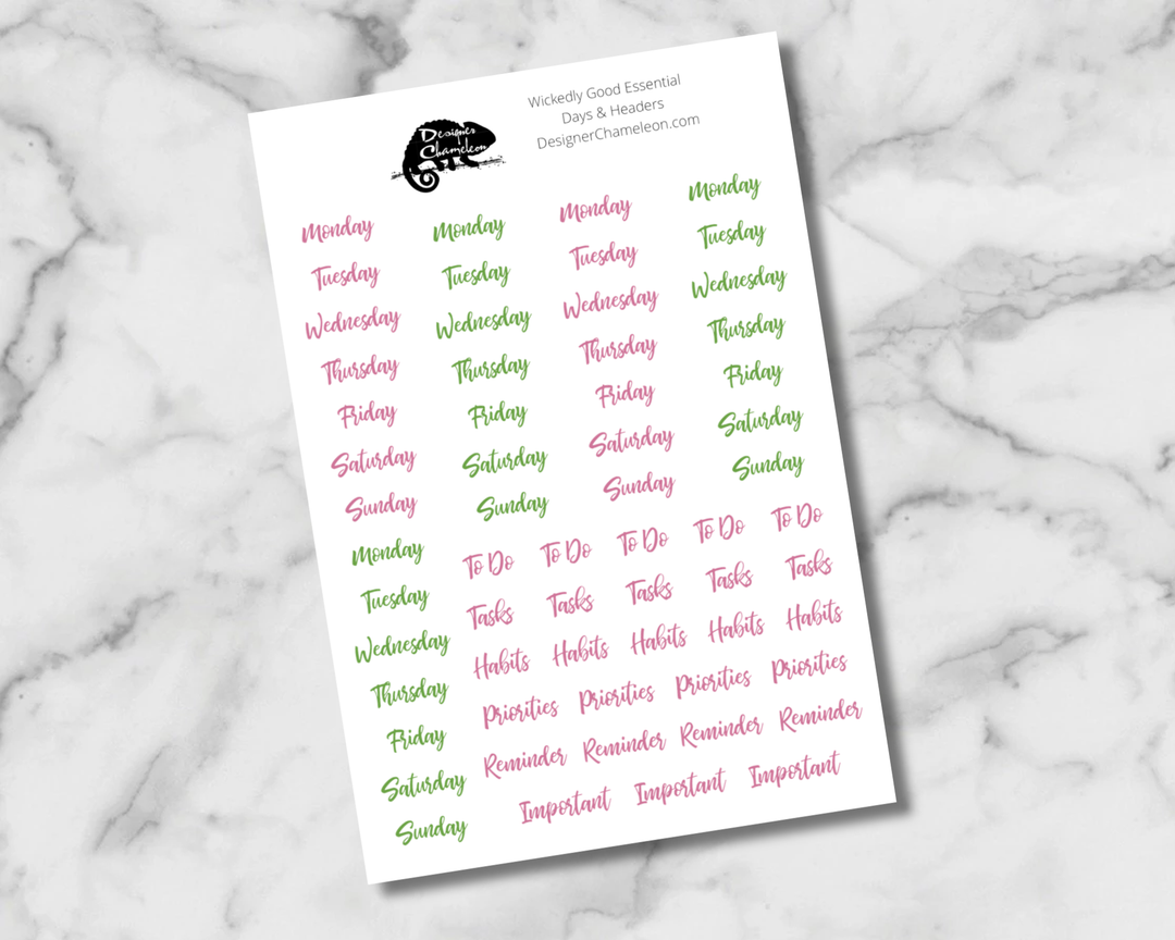 Wickedly Good Essentials Stickers