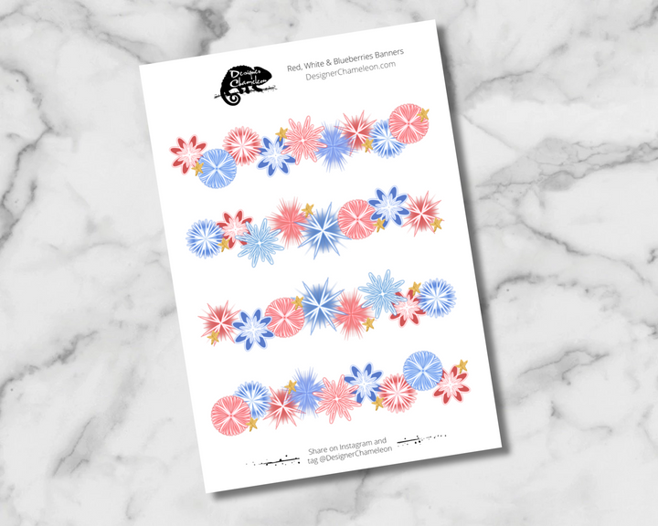 Red White and Blueberries Sticker Collection