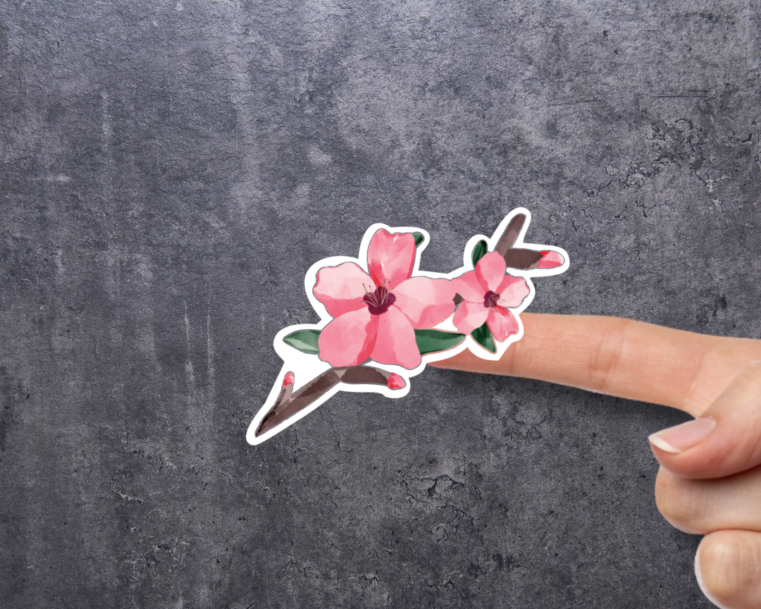 Cherry Blossom Waterproof Vinyl 3" Sticker
