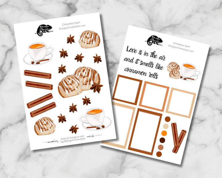 Cinnamon Swirl Sticker Set