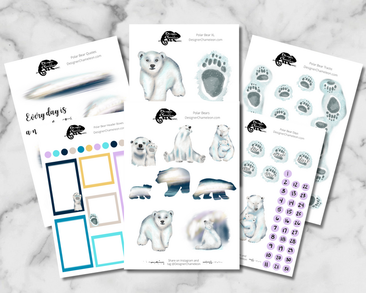 Polar Bear Sticker Collection