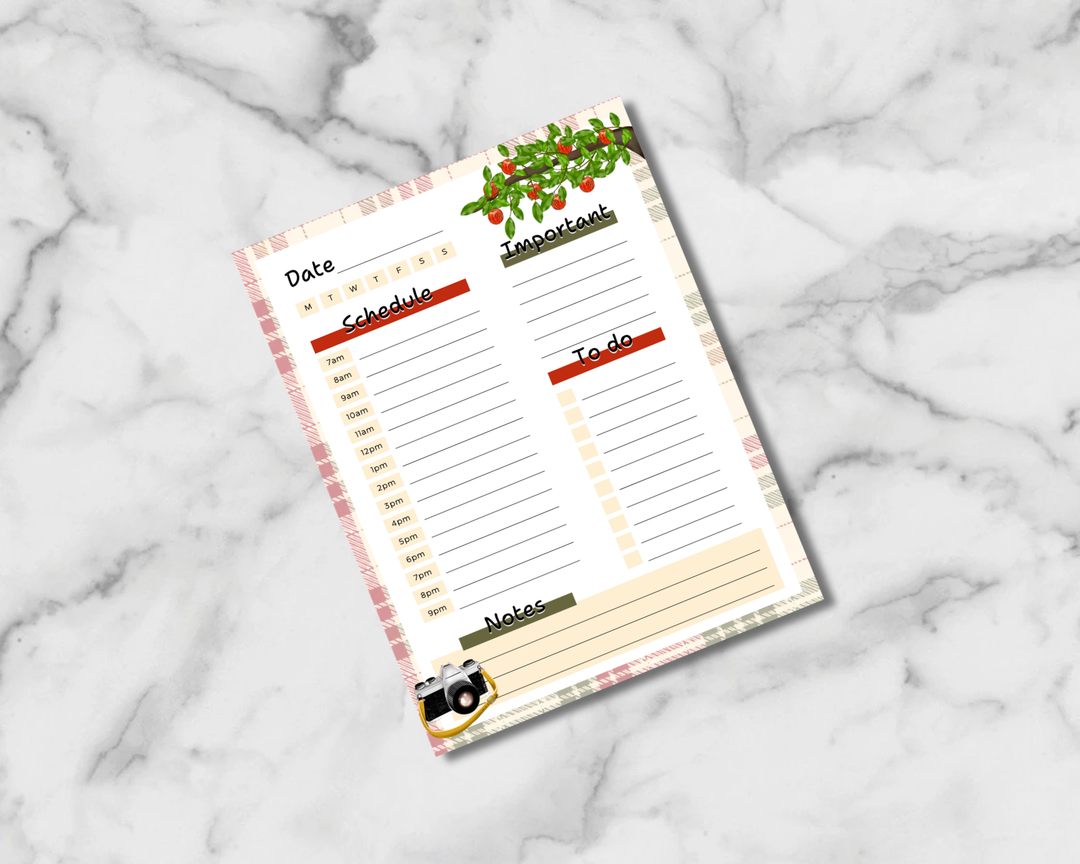 Apple Orchard Afternoon Planner Inserts