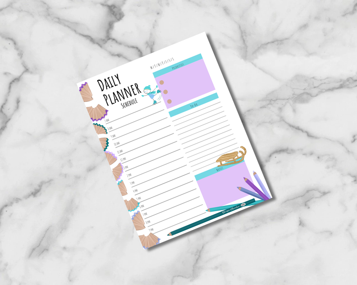 Snow Day Pencil Pals Planner Inserts