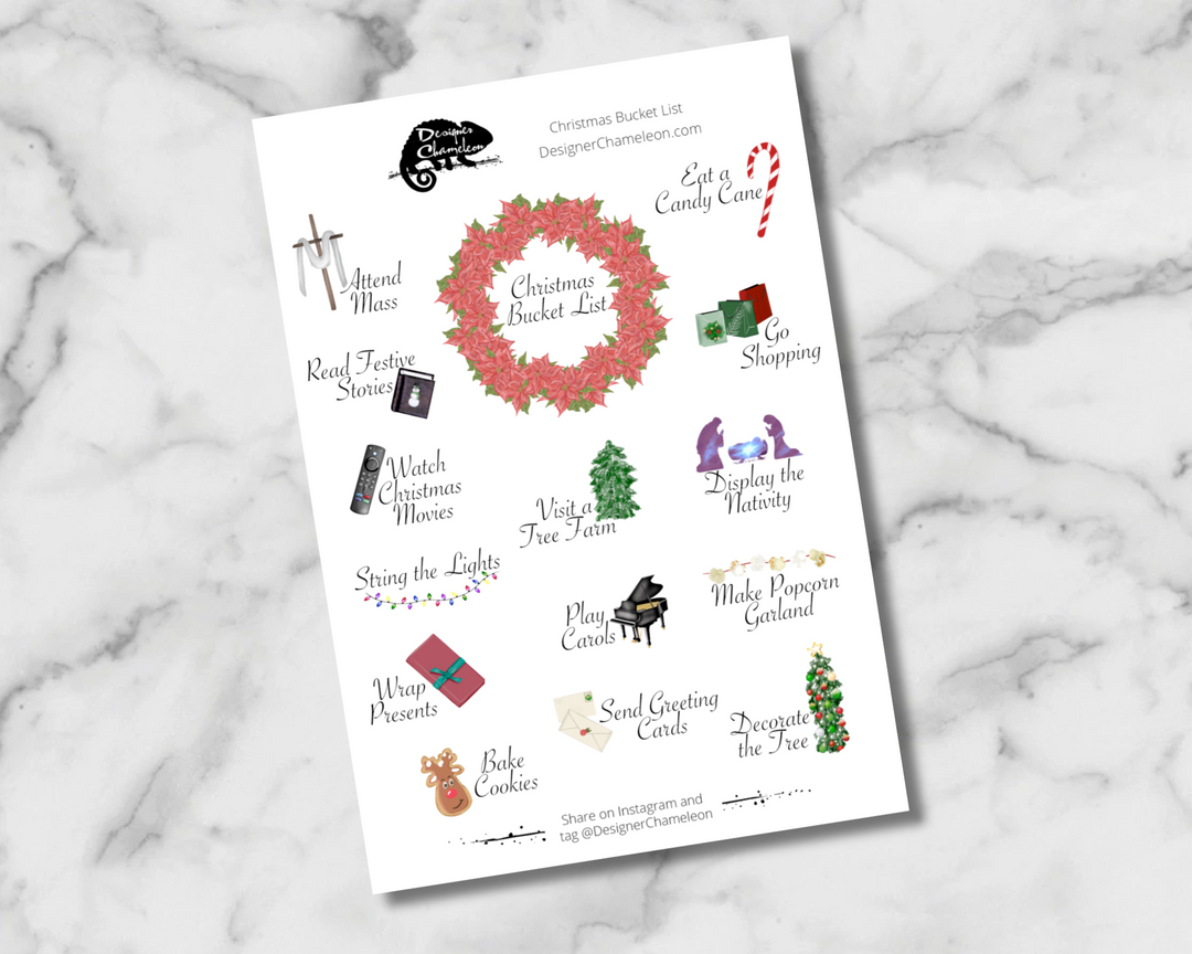 Christmas Bucket List Stickers