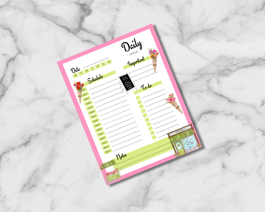 Flower Shop Planner Inserts