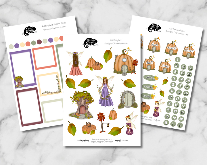 Fall Fairyland Sticker Collection