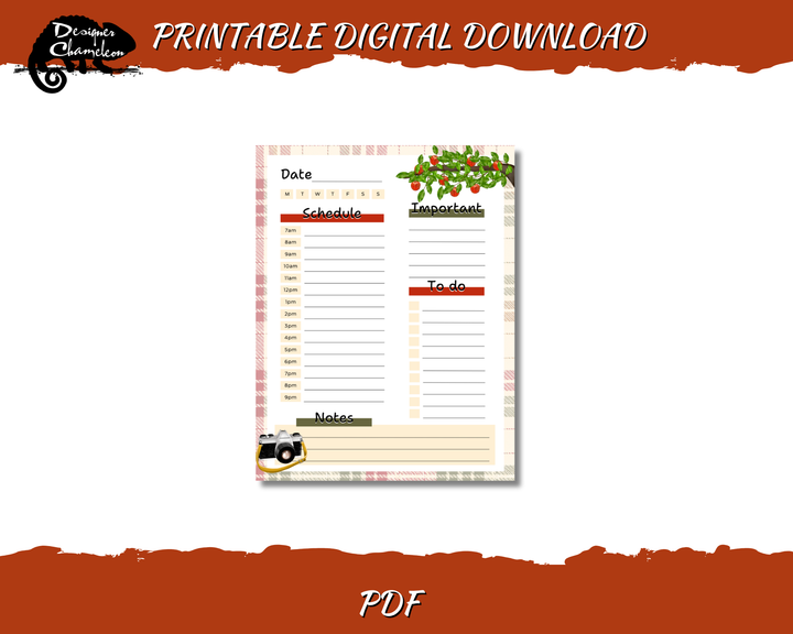 DIGITAL Apple Orchard Afternoon Planner Inserts