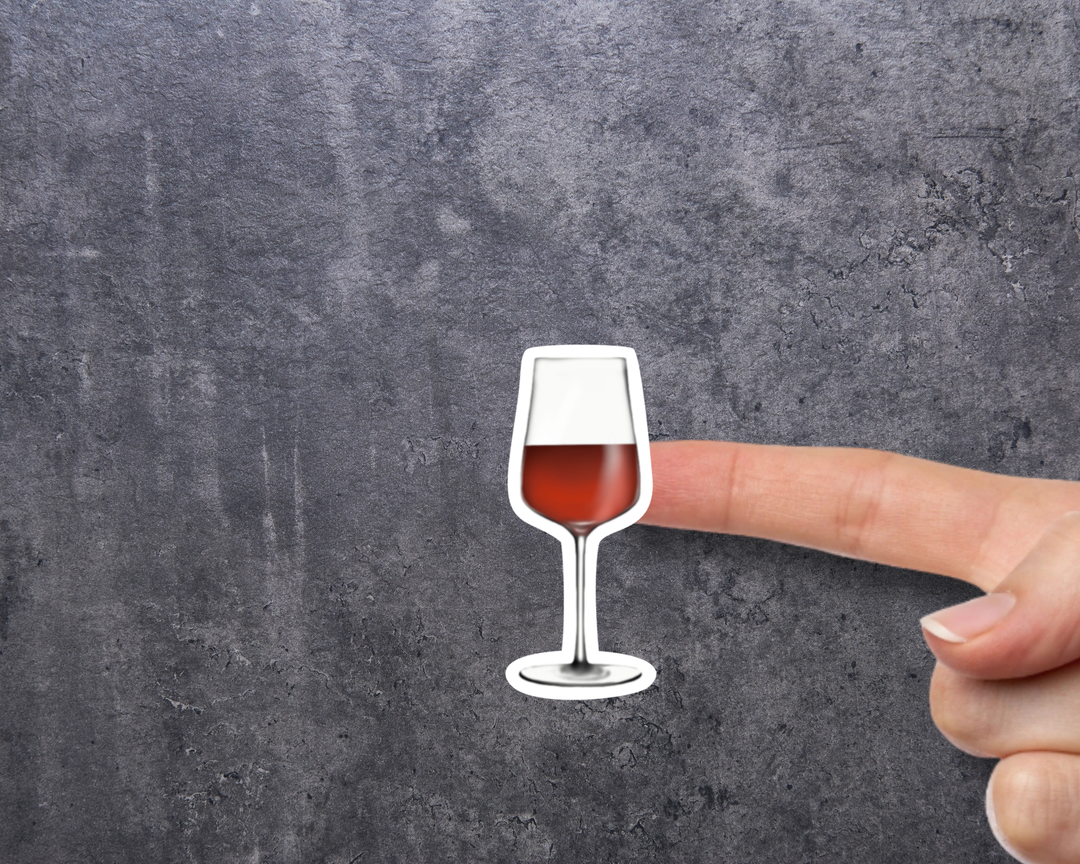 Red Wine Waterproof Vinyl 3" Sticker