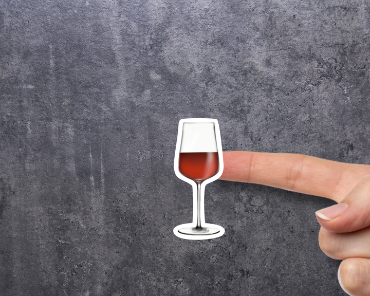 Red Wine Waterproof Vinyl 3" Sticker