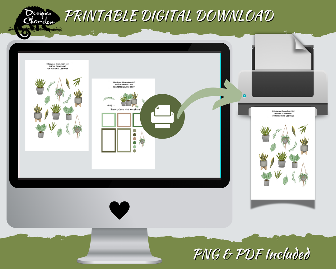 DIGITAL Houseplants Sticker Set