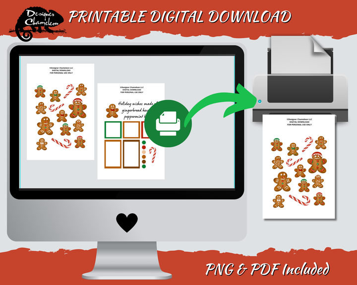 DIGITAL Gingerbread Men Sticker Set