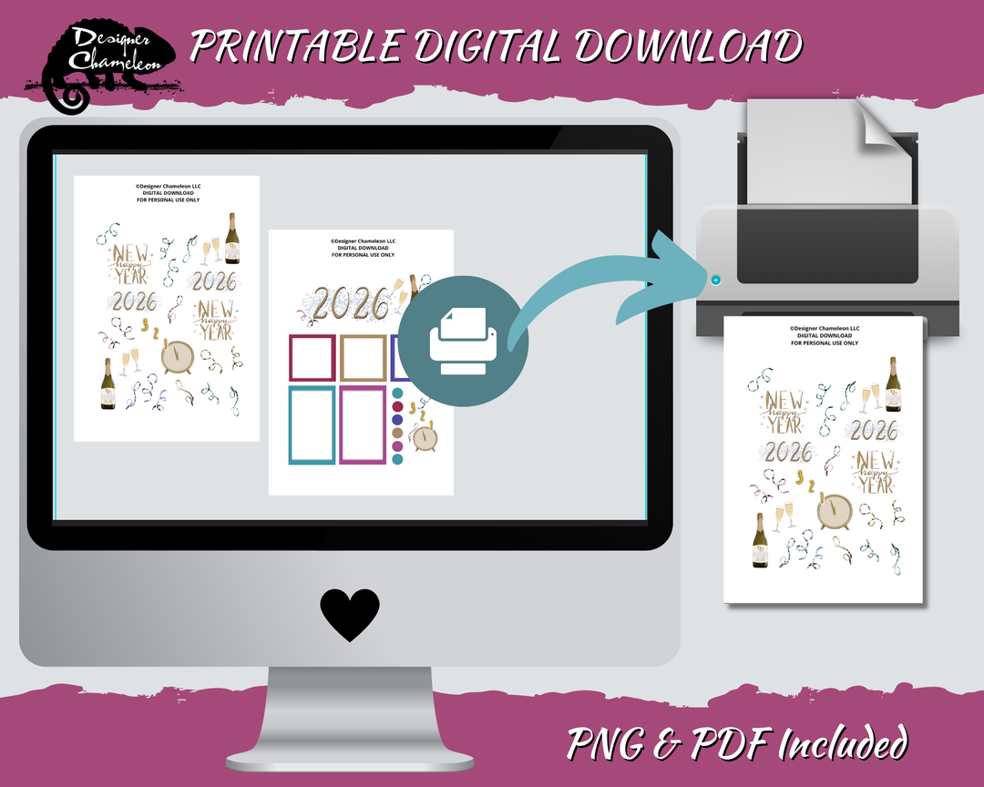 DIGITAL 2026 New Year Sticker Set