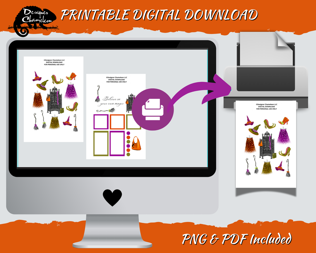 DIGITAL Witchy Wardrobe Sticker Set