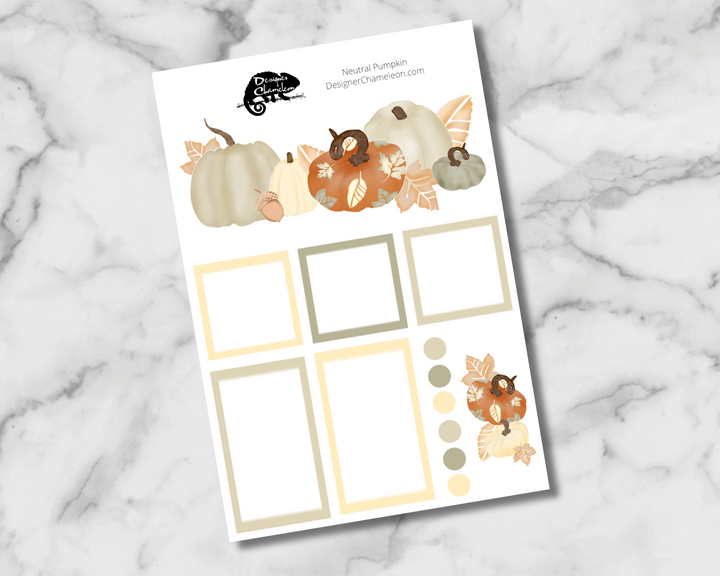 Neutral Pumpkin Sticker Set