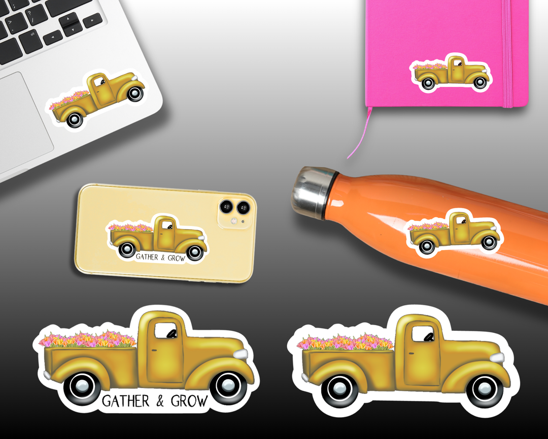 Tulip Truck Waterproof Vinyl 3" Sticker