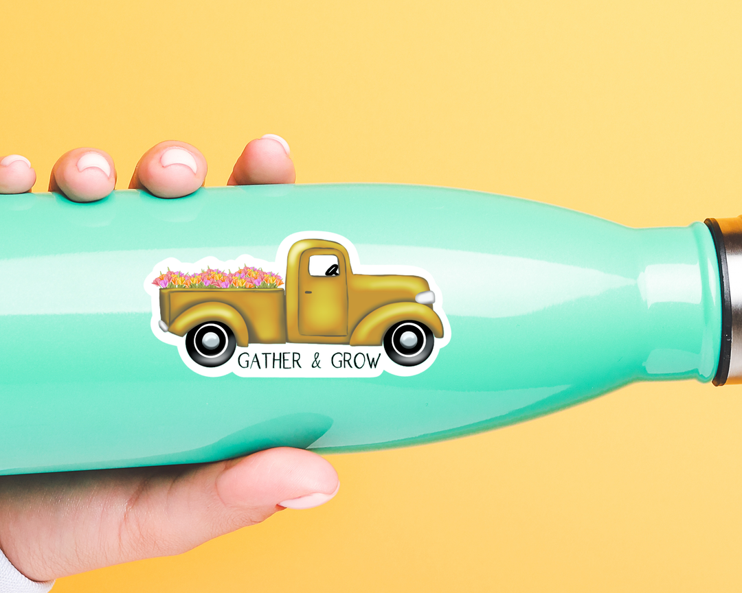 Tulip Truck Waterproof Vinyl 3" Sticker