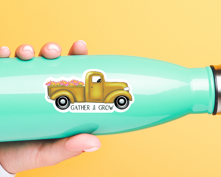 Tulip Truck Waterproof Vinyl 3" Sticker