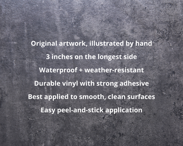 Hummingbird Waterproof Vinyl 3" Sticker