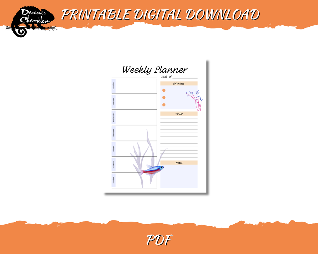 DIGITAL Fish Tank Planner Inserts
