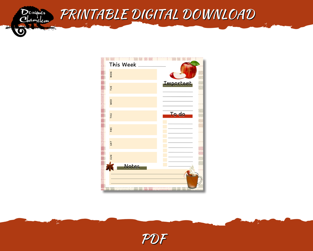 DIGITAL Apple Orchard Afternoon Planner Inserts