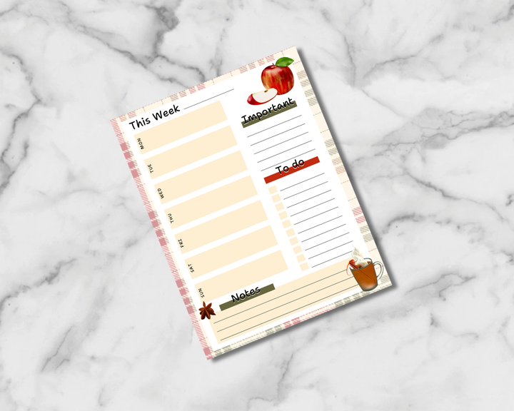 Apple Orchard Afternoon Planner Inserts